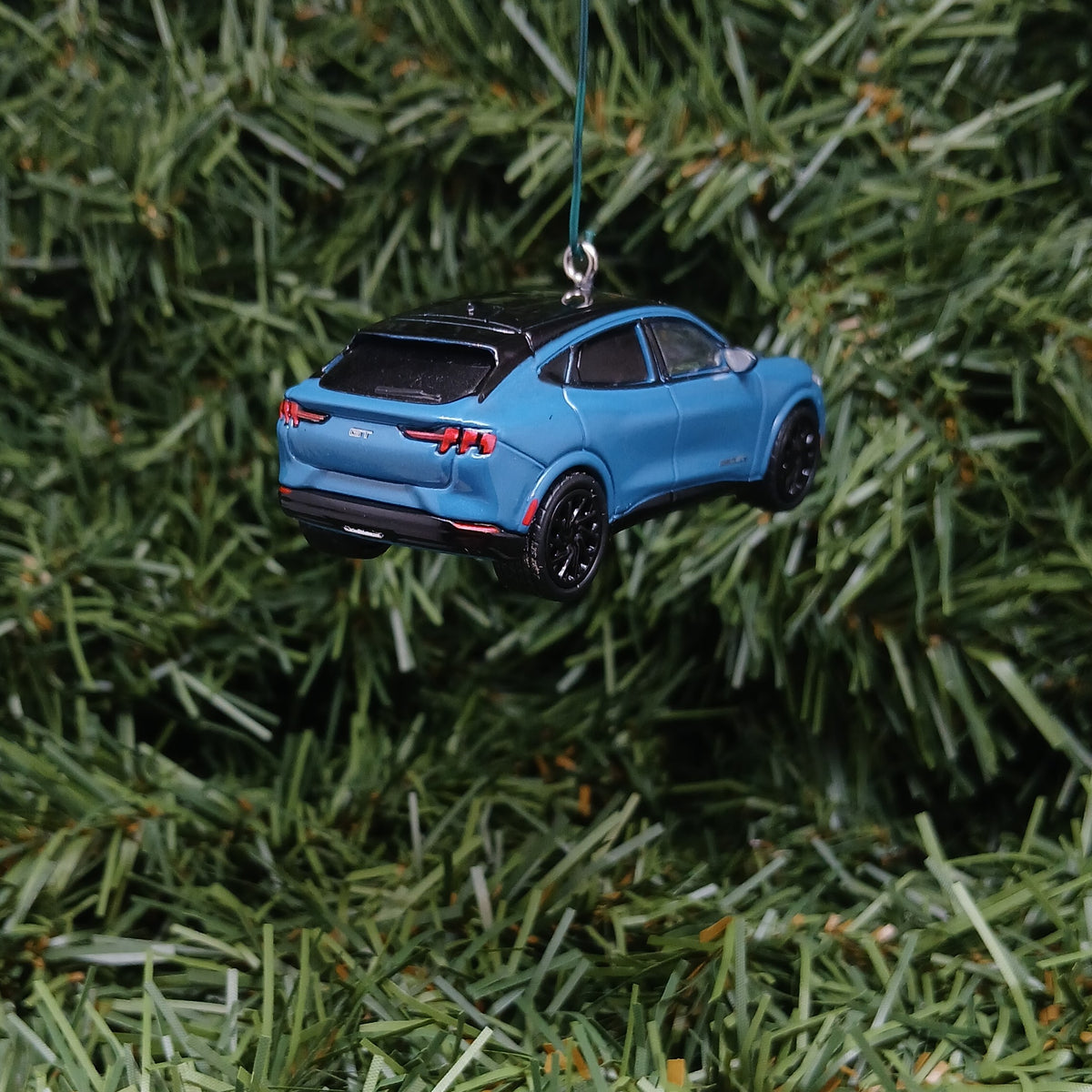 Ford Mustang Mach E GT Ornament Christmas Gift 2021-2026 Unique Xmas Tree Decoration Blue