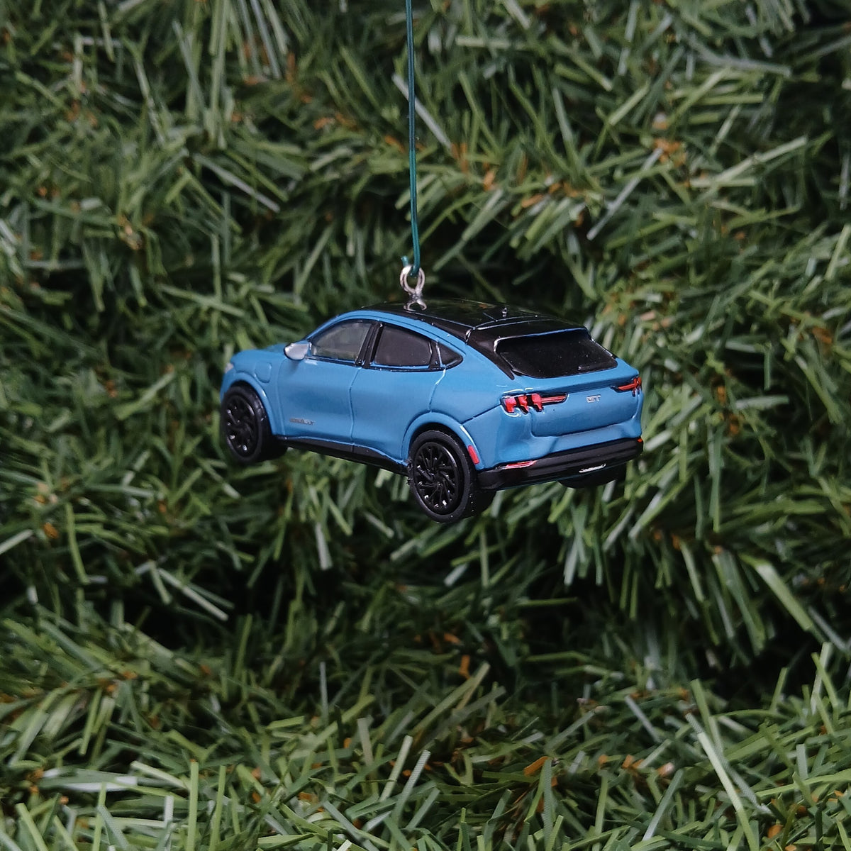 Ford Mustang Mach E GT Ornament Christmas Gift 2021-2026 Unique Xmas Tree Decoration Blue