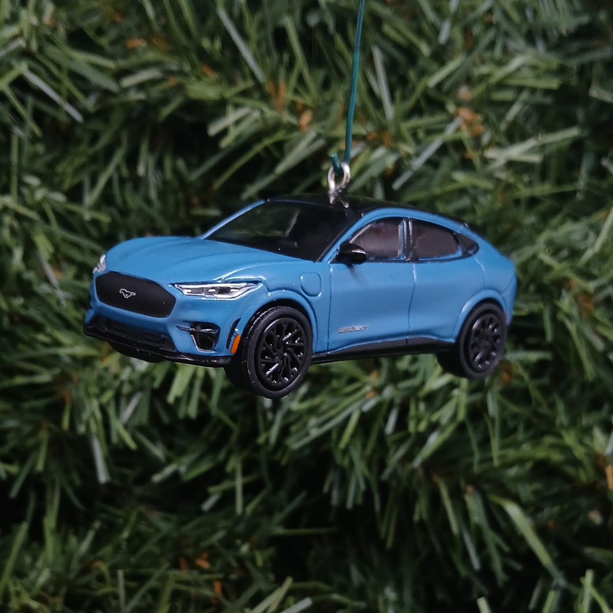 Ford Mustang Mach E GT Ornament Christmas Gift 2021-2026 Unique Xmas Tree Decoration Blue