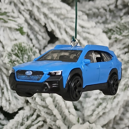 Subaru Outback Christmas Ornament Unique Gift Idea Xmas Tree Decoration 2023 Wilderness Blue