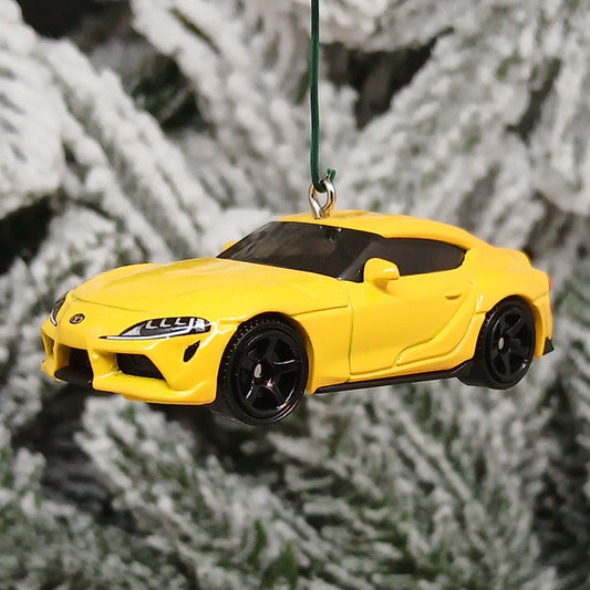 TOYOTA 2023 GR SUPRA Ornament Christmas Tree Decoration Gift 2020-2025 Yellow