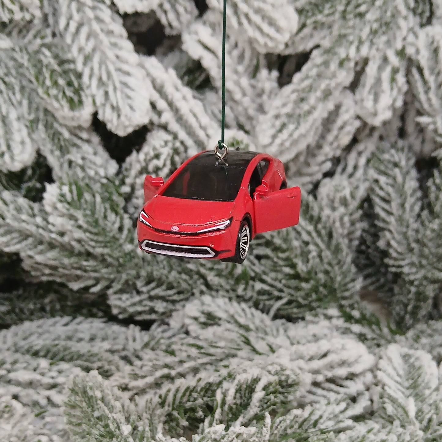 TOYOTA 2023 Prius Prime Ornament Christmas Gift Doors Open 2024 2025 2026 Red XW60