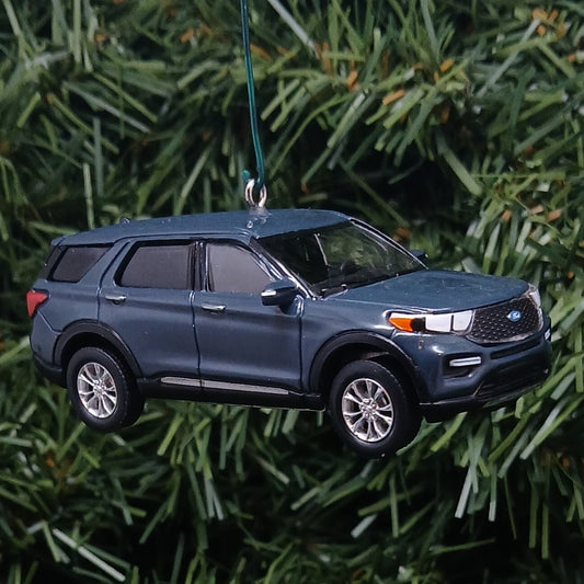 FORD EXPLORER Ornament Christmas Decoration Unique Gift 2024 Stone Blue suv