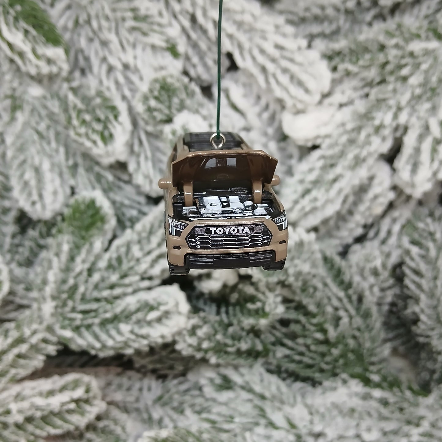 TOYOTA Sequoia Ornament 2024 TRD Pro Christmas Tree Decoration Gift Idea Brown Hood Opens