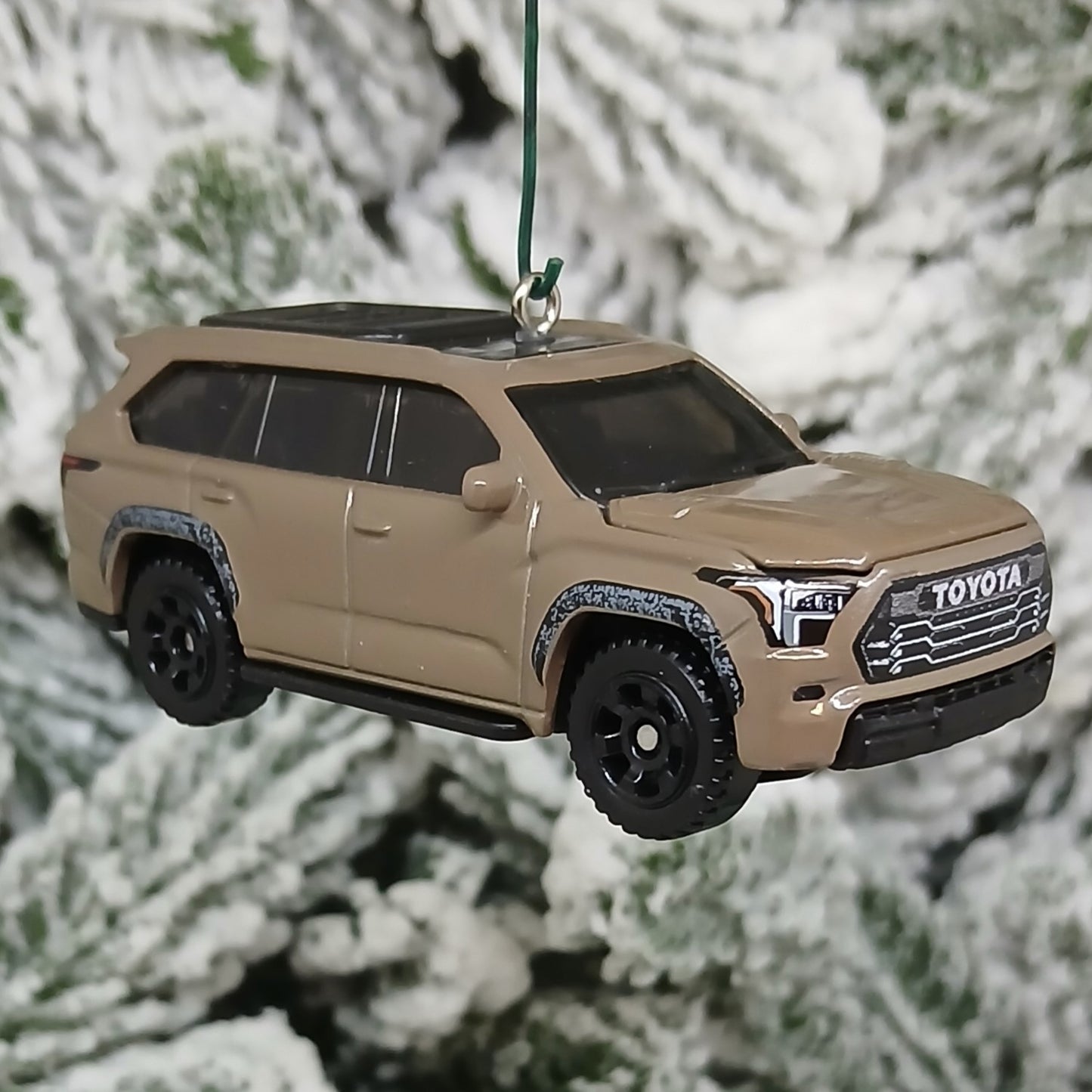TOYOTA Sequoia Ornament 2024 TRD Pro Christmas Tree Decoration Gift Idea Brown Hood Opens