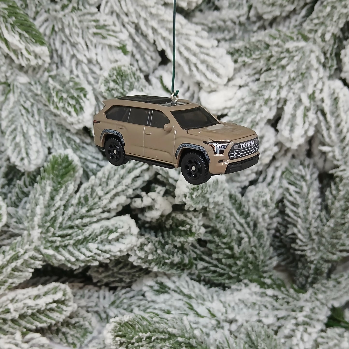 TOYOTA Sequoia Ornament 2024 TRD Pro Christmas Tree Decoration Gift Idea Brown Hood Opens