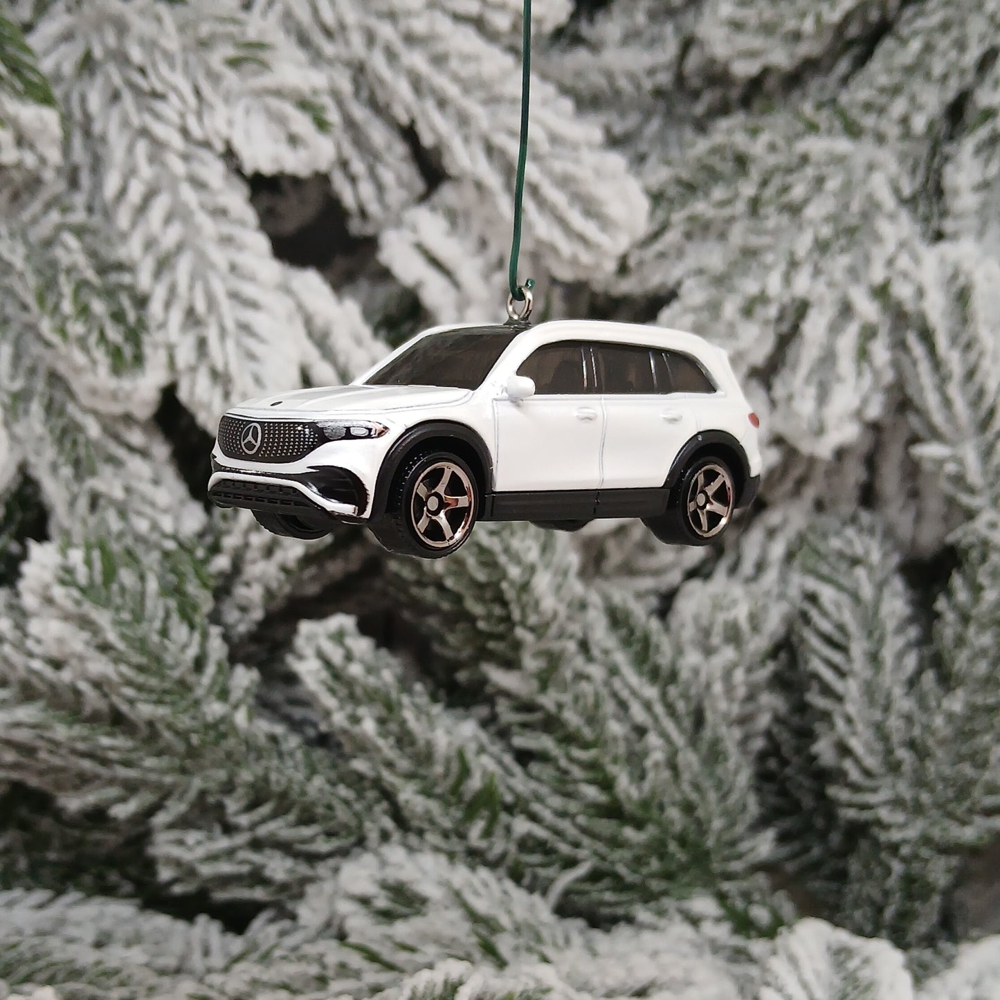 Mercedes Benz Ornament 2024 EQB Christmas Tree Gift Unique Decoration White SUV