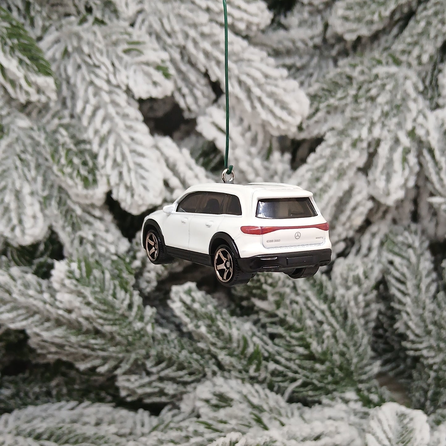 Mercedes Benz Ornament 2024 EQB Christmas Tree Gift Unique Decoration White SUV