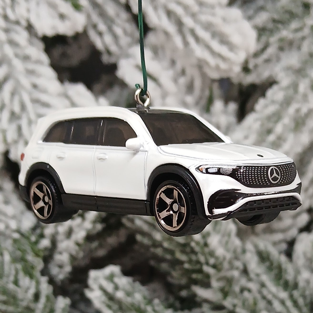 Mercedes Benz Ornament 2024 EQB Christmas Tree Gift Unique Decoration White SUV