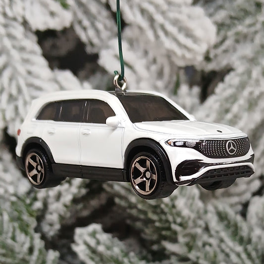 Mercedes Benz Ornament 2024 EQB Christmas Tree Gift Unique Decoration White SUV