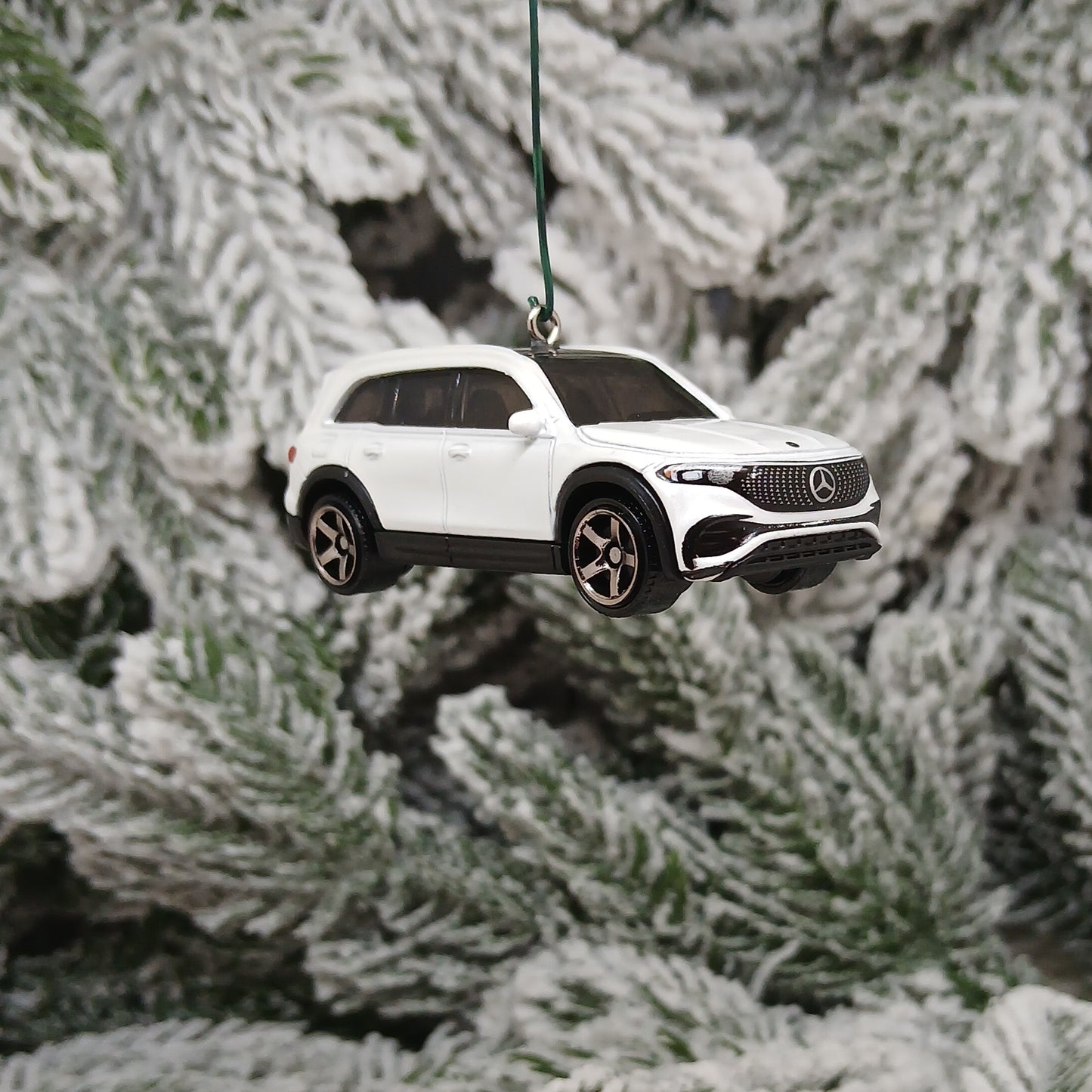 Mercedes Benz Ornament 2024 EQB Christmas Tree Gift Unique Decoration White SUV