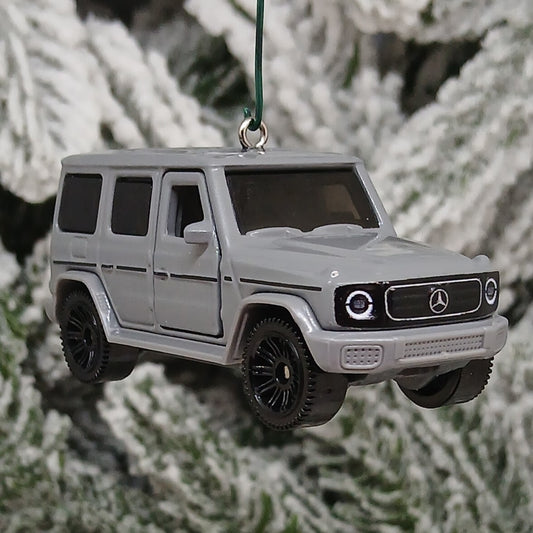 Mercedes Benz Ornament 2024 G 580 Christmas Tree Gift Unique Decoration Gray SUV