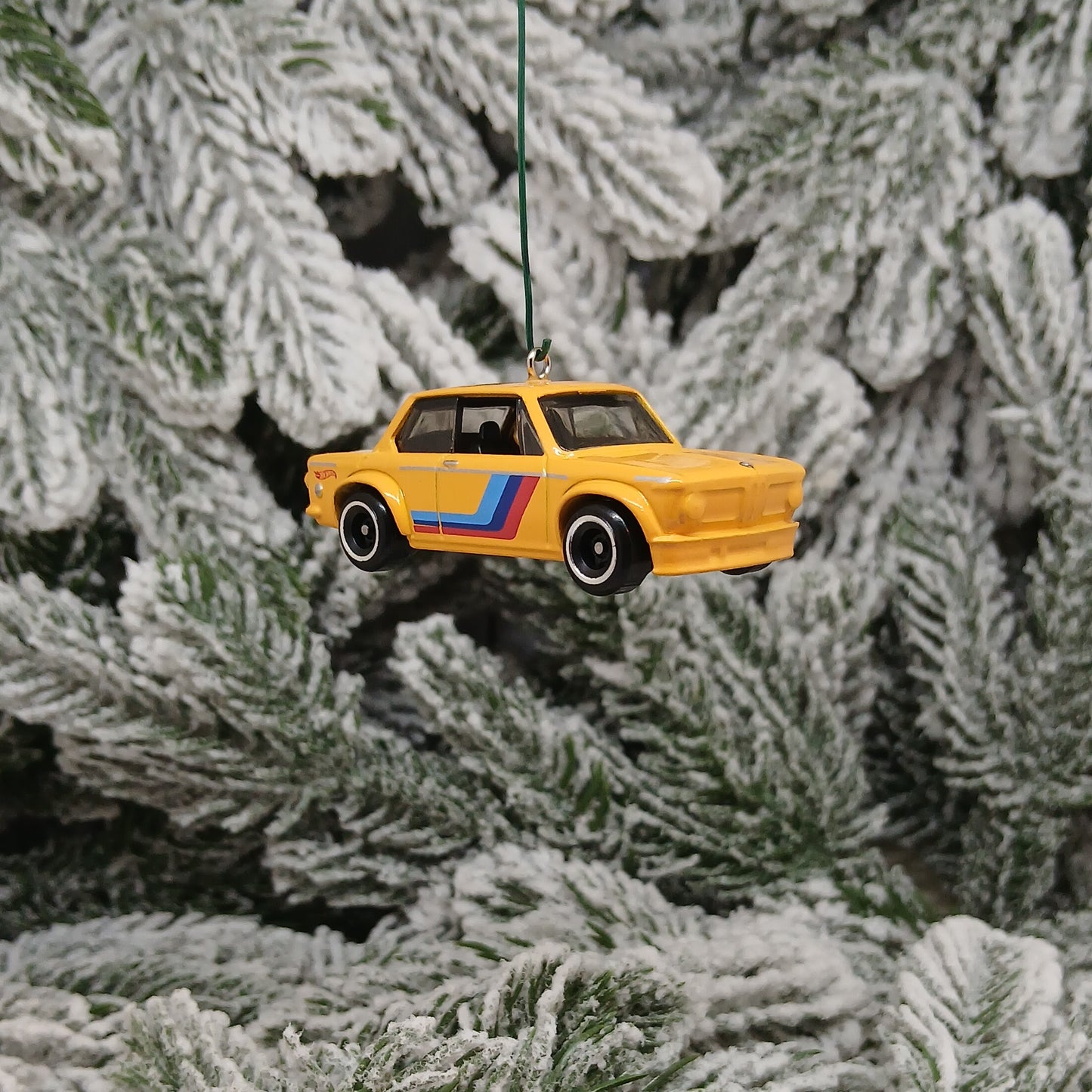 BMW Ornament Christmas Gift Model 2002 Unique Car Xmas Tree Decoration Yellow