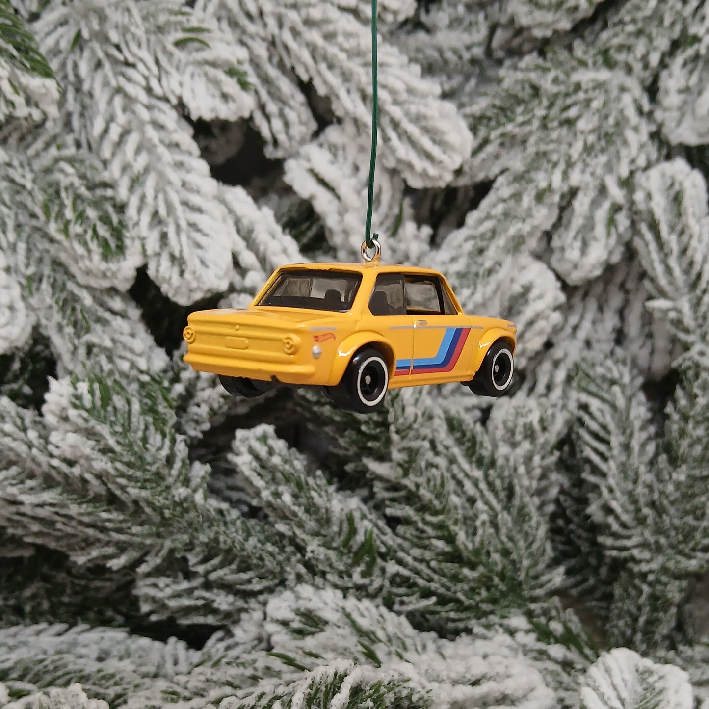 BMW Ornament Christmas Gift Model 2002 Unique Car Xmas Tree Decoration Yellow