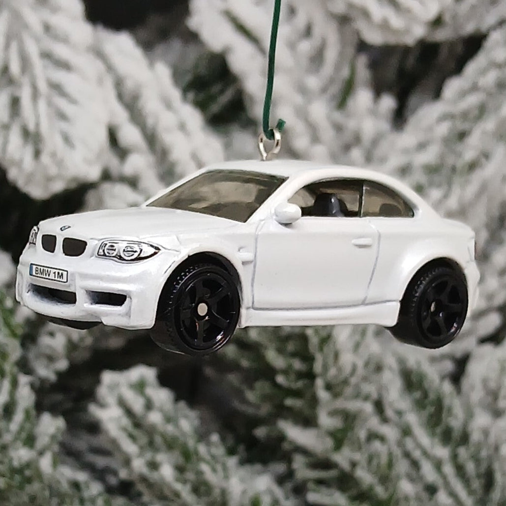 BMW 1 Series M Coupe Ornament Christmas Gift Unique Car Xmas Tree Decoration White