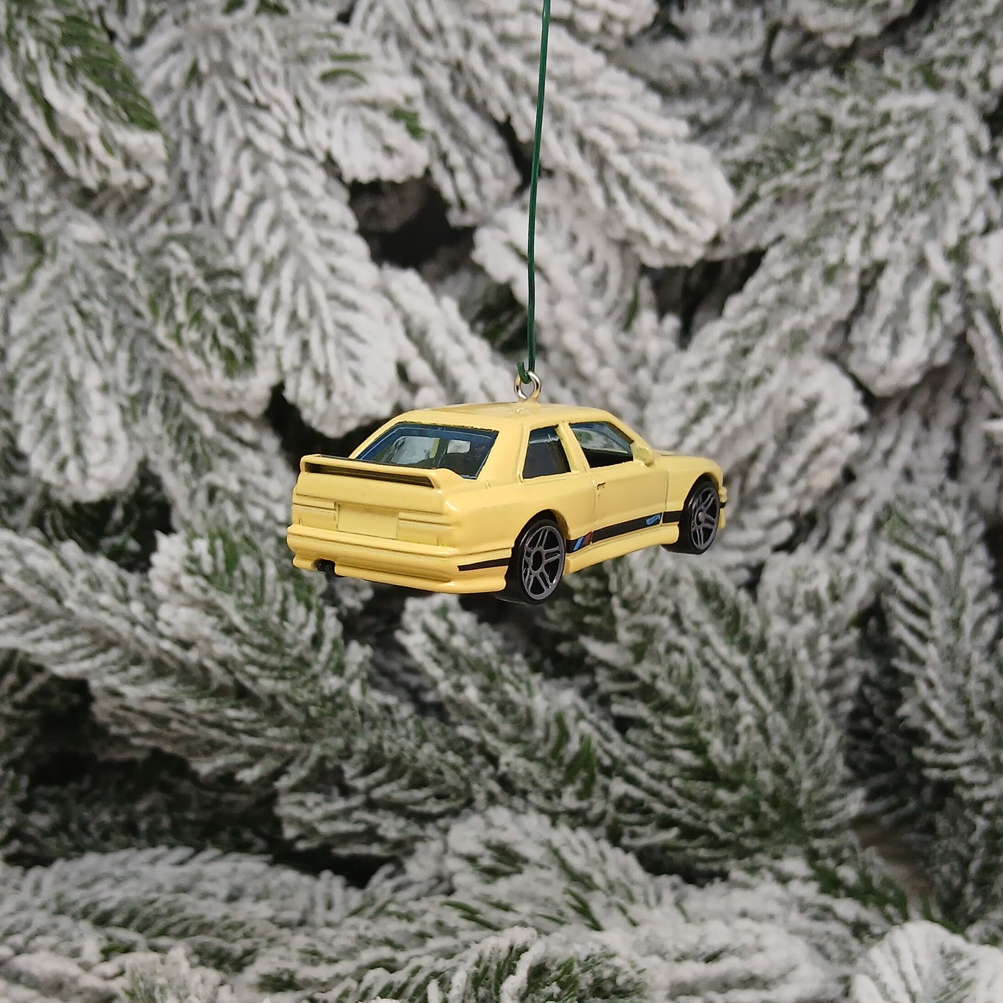 BMW M3 Ornament Christmas Gift Unique Car Xmas Tree Decoration Yellow
