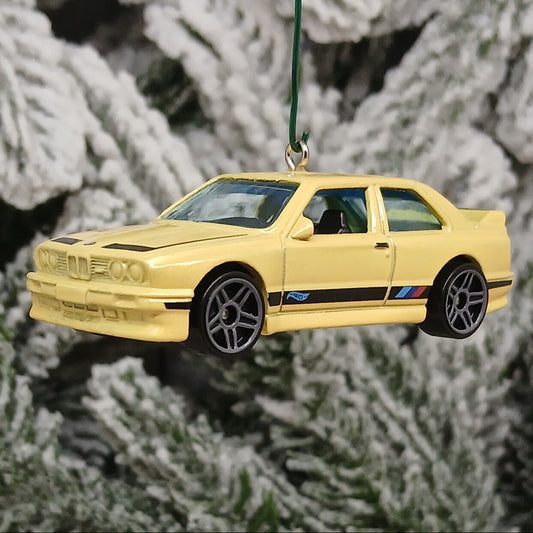 BMW M3 Ornament Christmas Gift Unique Car Xmas Tree Decoration Yellow