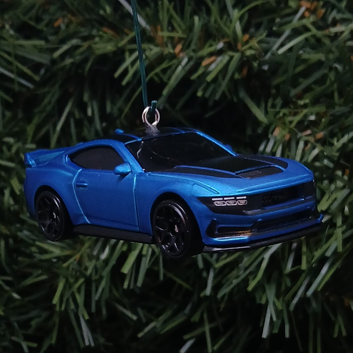 Ford Mustang Dark Horse Ornament Christmas Gift 2024-2026 Unique Xmas Tree Decoration Blue