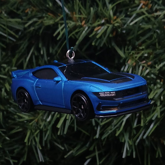 Ford Mustang Dark Horse Ornament Christmas Gift 2024-2026 Unique Xmas Tree Decoration Blue