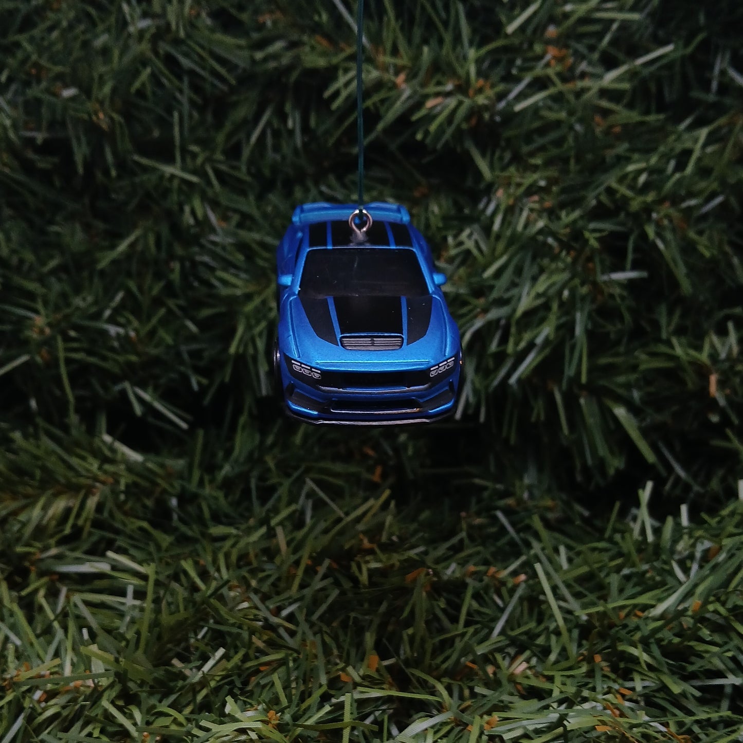 Ford Mustang Dark Horse Ornament Christmas Gift 2024-2026 Unique Xmas Tree Decoration Blue