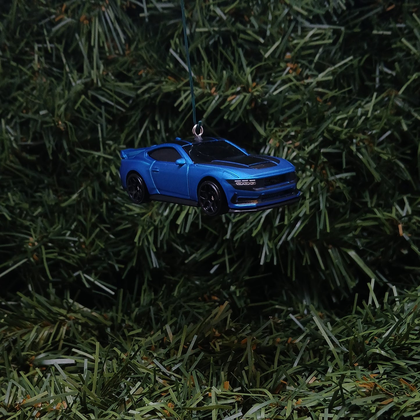 Ford Mustang Dark Horse Ornament Christmas Gift 2024-2026 Unique Xmas Tree Decoration Blue