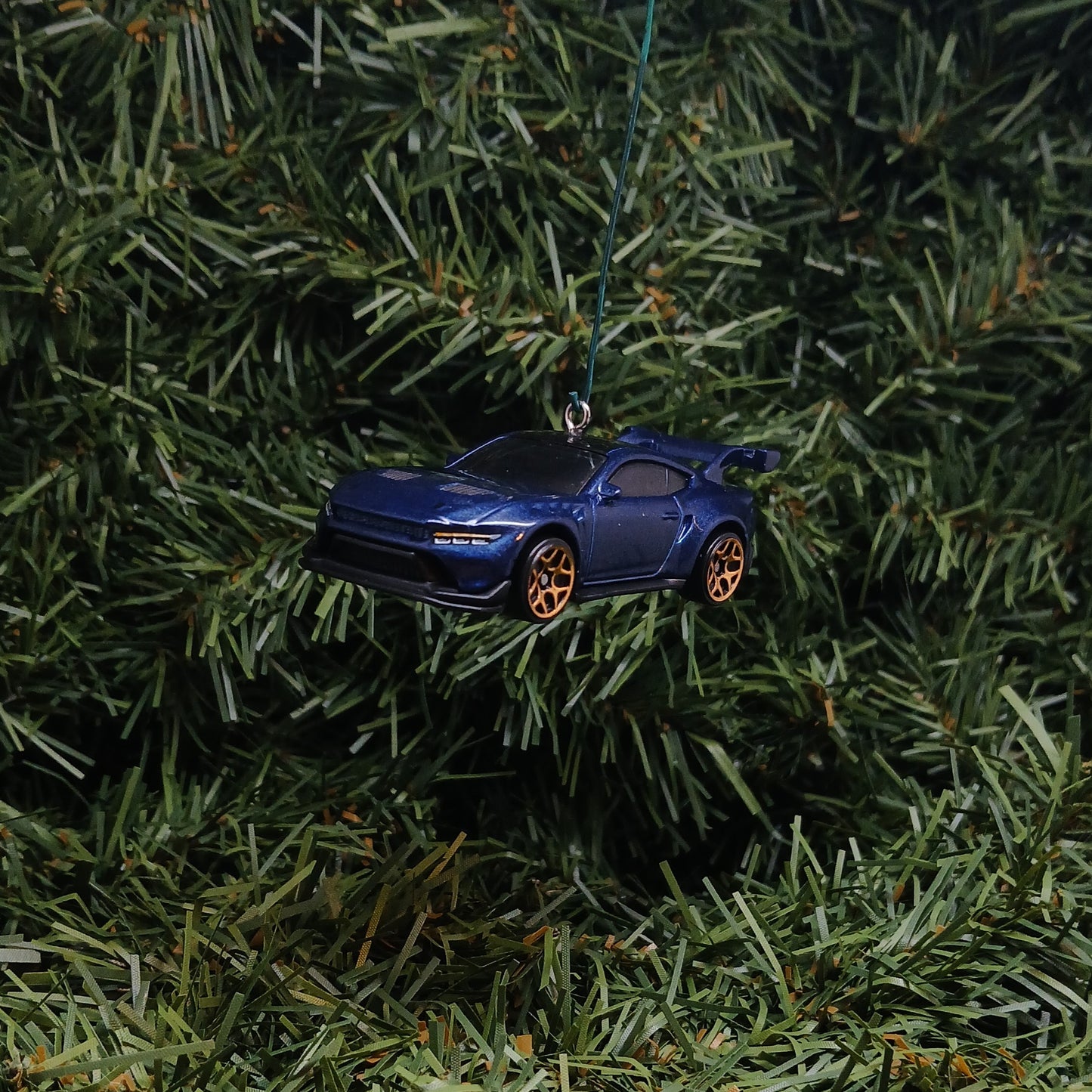 Ford Mustang GTD Ornament Christmas Gift 2025-2026 Unique Xmas Tree Decoration Light/Dark Blue