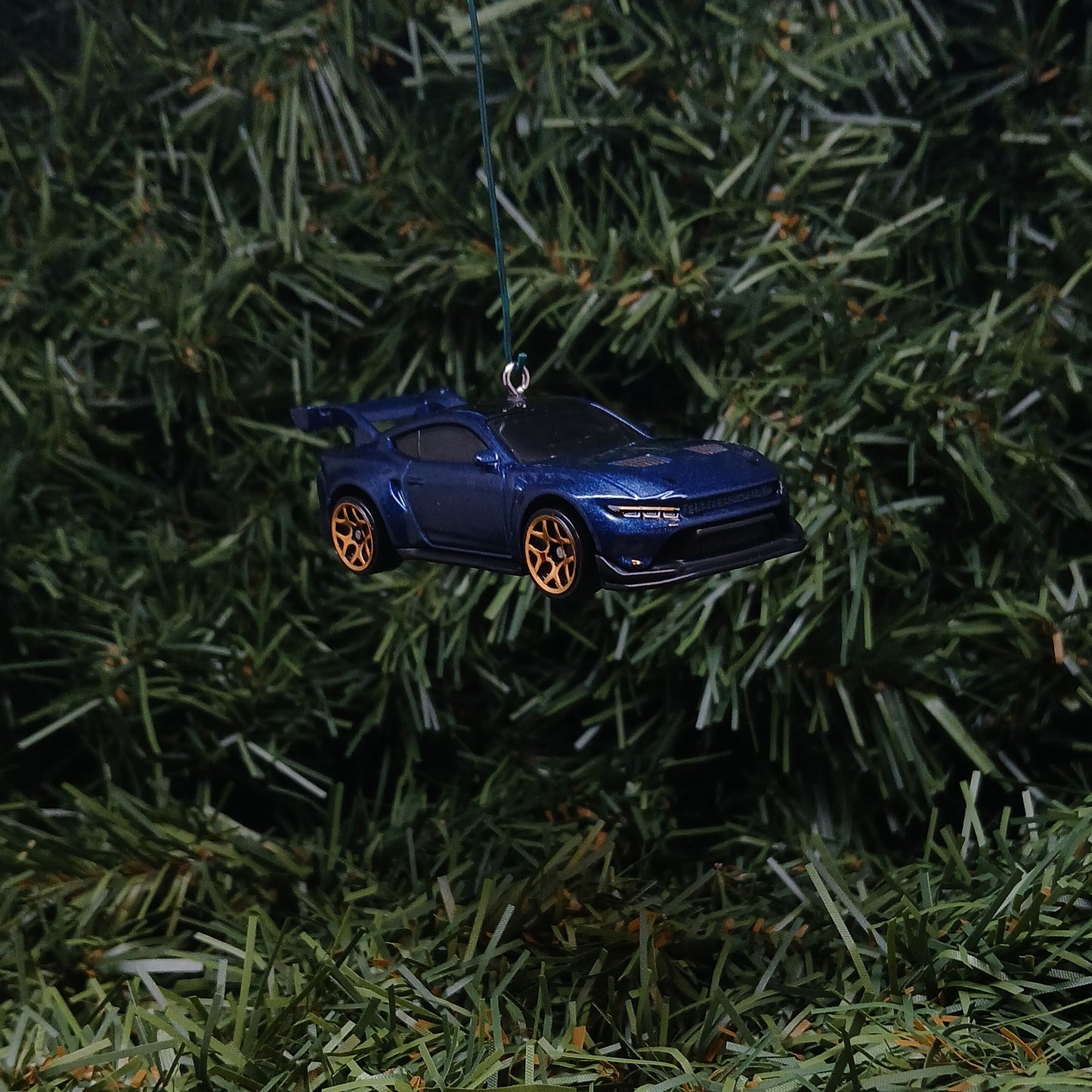 Ford Mustang GTD Ornament Christmas Gift 2025-2026 Unique Xmas Tree Decoration Light/Dark Blue