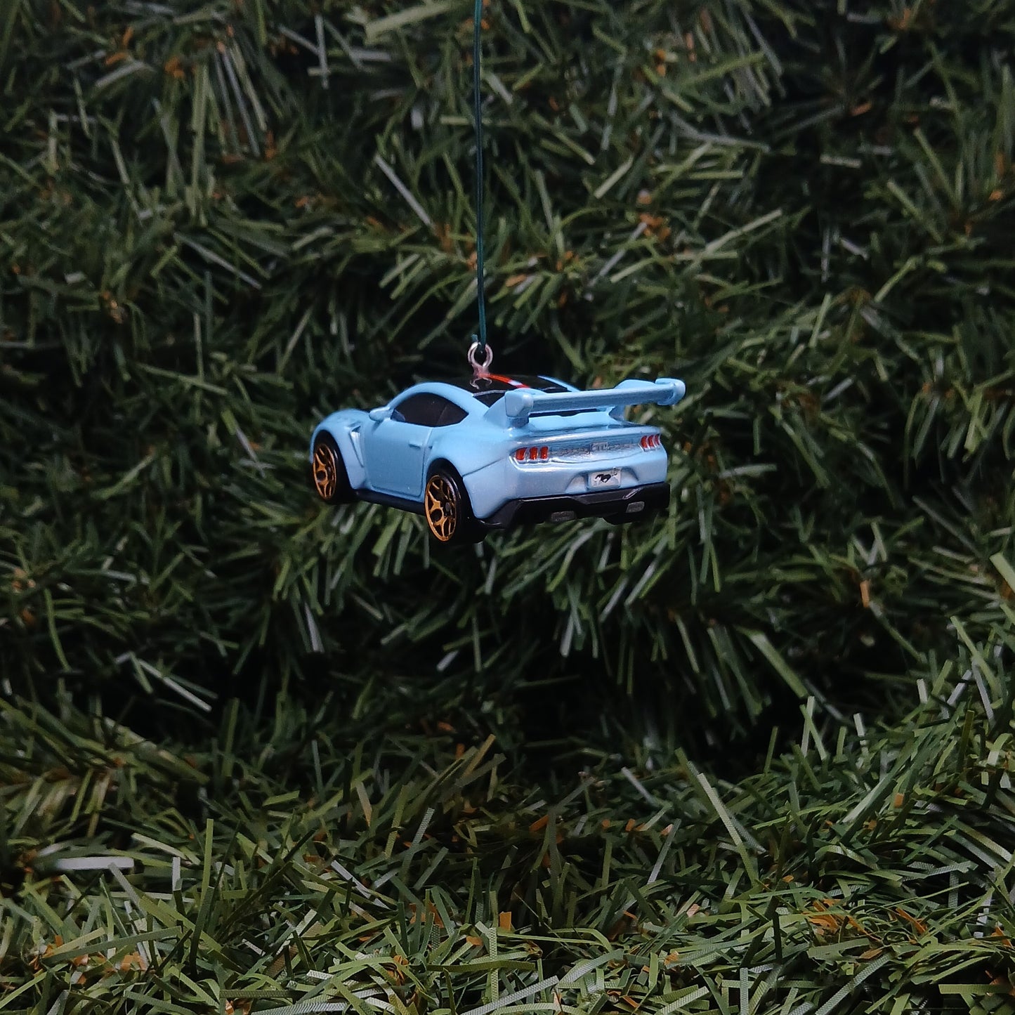 Ford Mustang GTD Ornament Christmas Gift 2025-2026 Unique Xmas Tree Decoration Light/Dark Blue