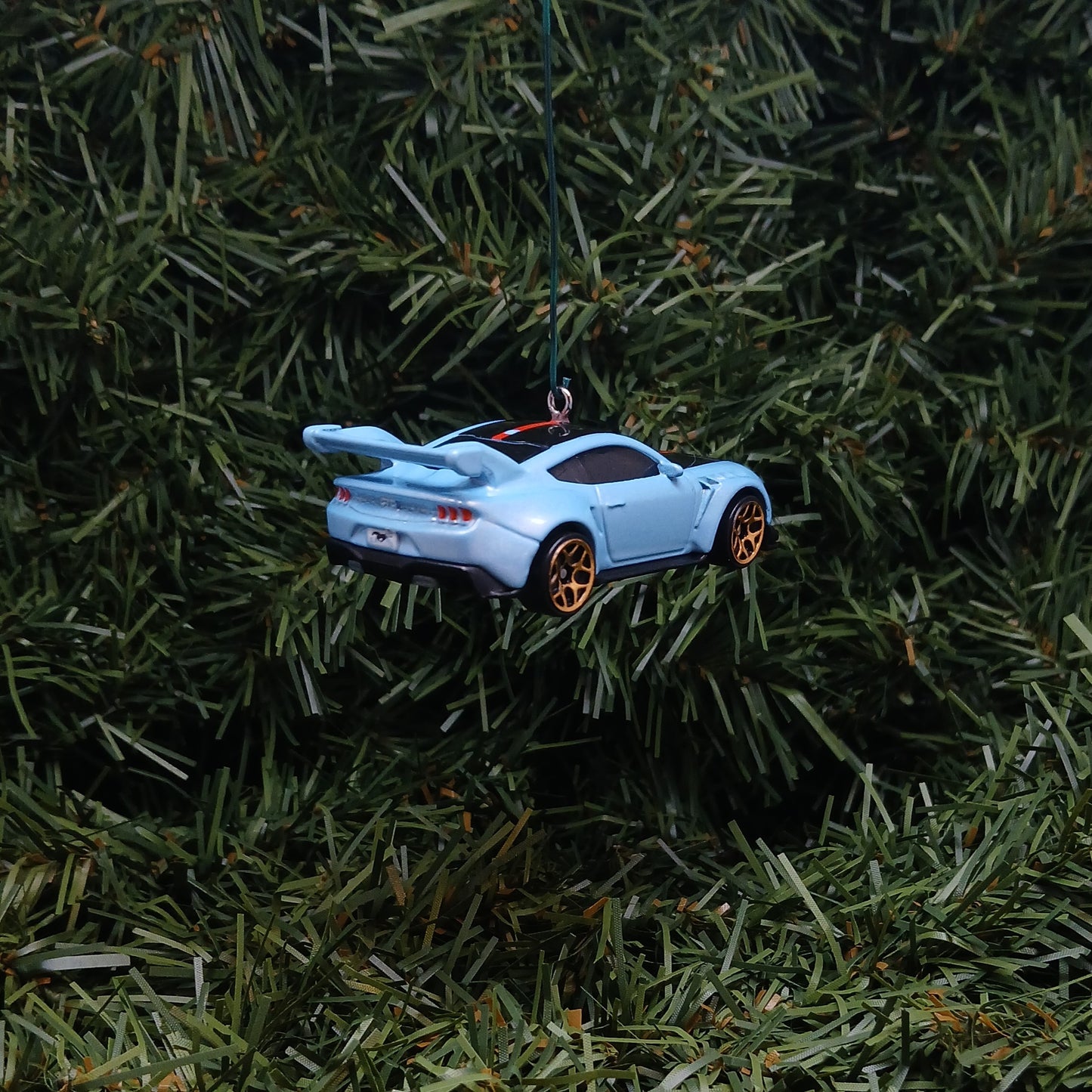 Ford Mustang GTD Ornament Christmas Gift 2025-2026 Unique Xmas Tree Decoration Light/Dark Blue