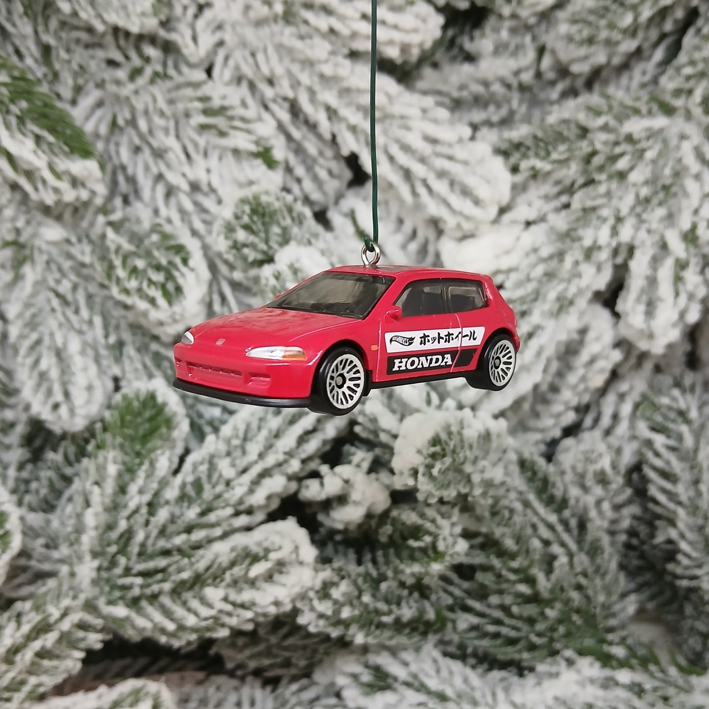HONDA CIVIC Christmas Ornament Unique Gift Idea Xmas Tree Decoration Red