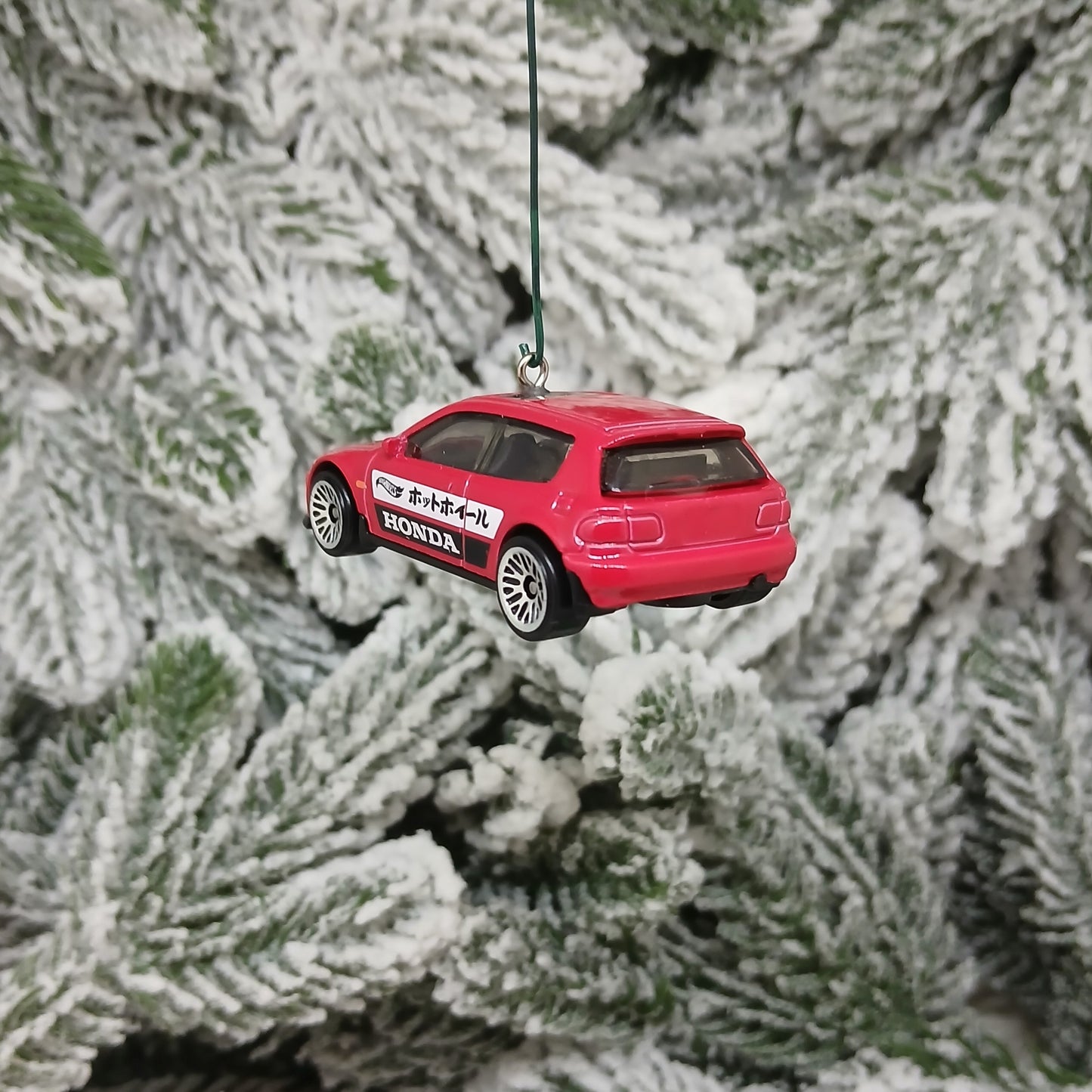 HONDA CIVIC Christmas Ornament Unique Gift Idea Xmas Tree Decoration Red