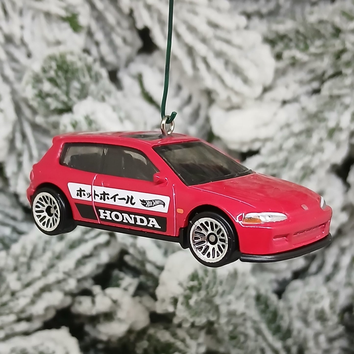 HONDA CIVIC Christmas Ornament Unique Gift Idea Xmas Tree Decoration Red
