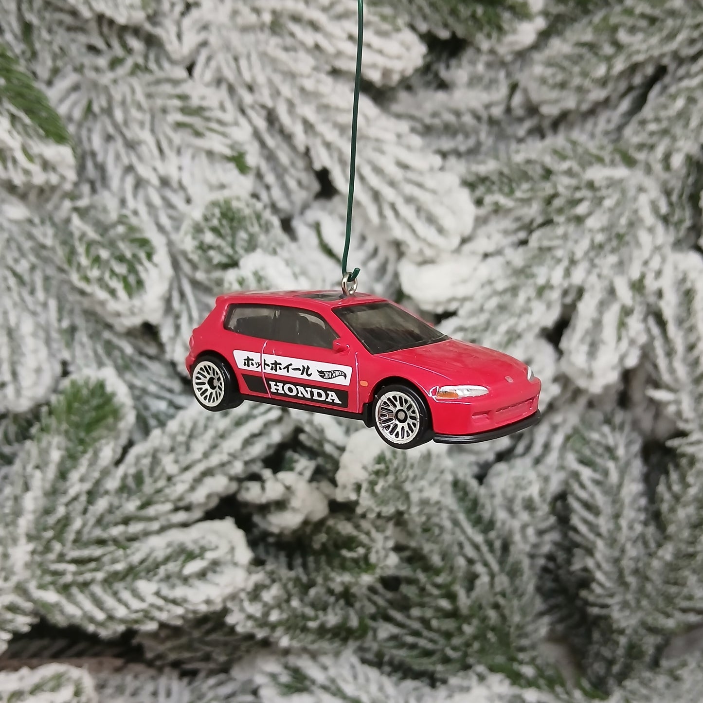 HONDA CIVIC Christmas Ornament Unique Gift Idea Xmas Tree Decoration Red