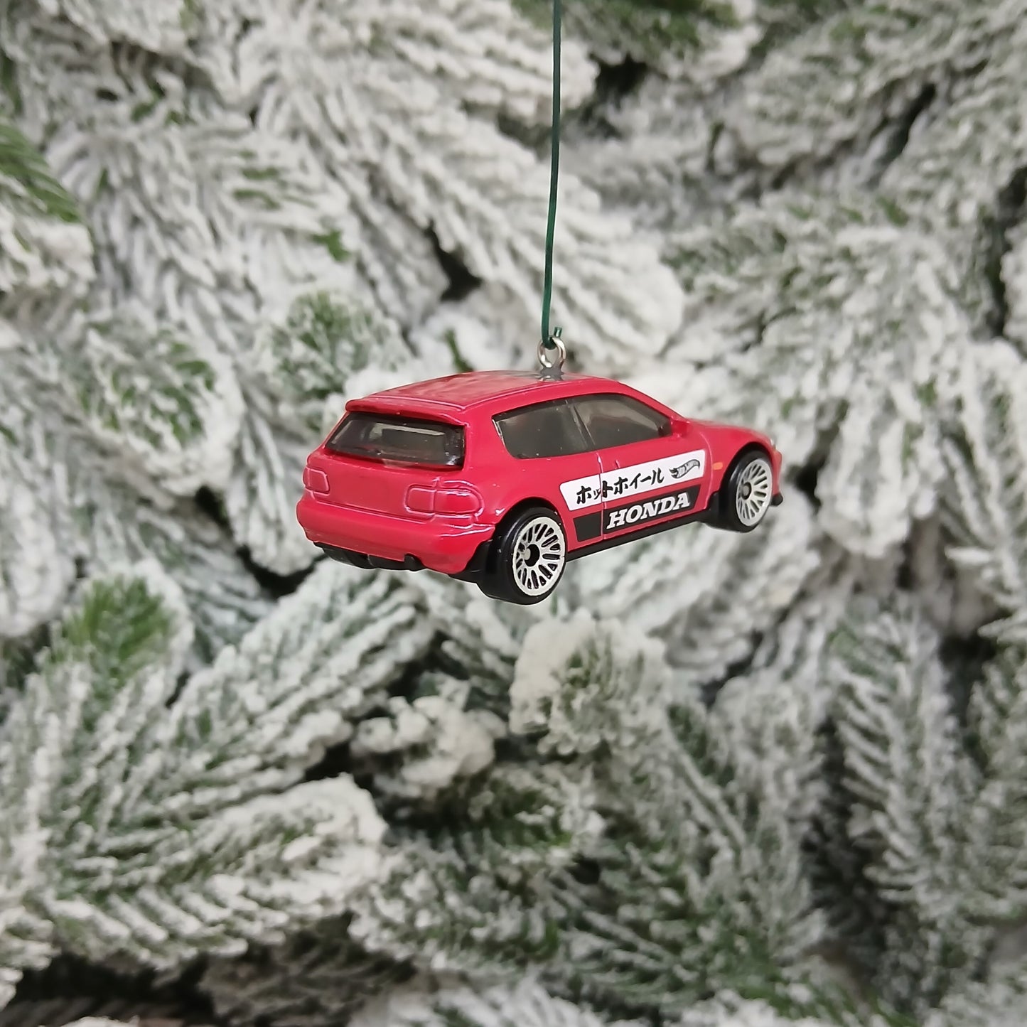 HONDA CIVIC Christmas Ornament Unique Gift Idea Xmas Tree Decoration Red