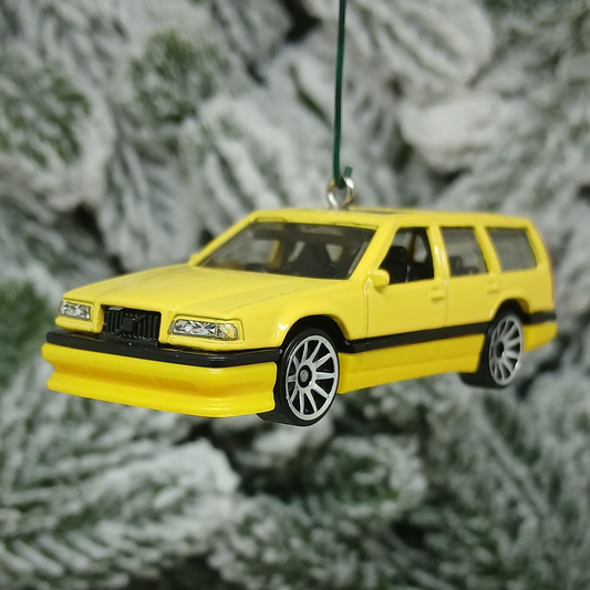 Volvo 850 Estate Ornament Christmas Tree Decoration Unique Gift 1993-1997 Wagon Green Yellow Black Red
