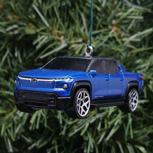 2024 Chevy Silverado EV Ornament Christmas Gift Idea Chevrolet Truck RST Black Orange Blue Gray Silver 2025