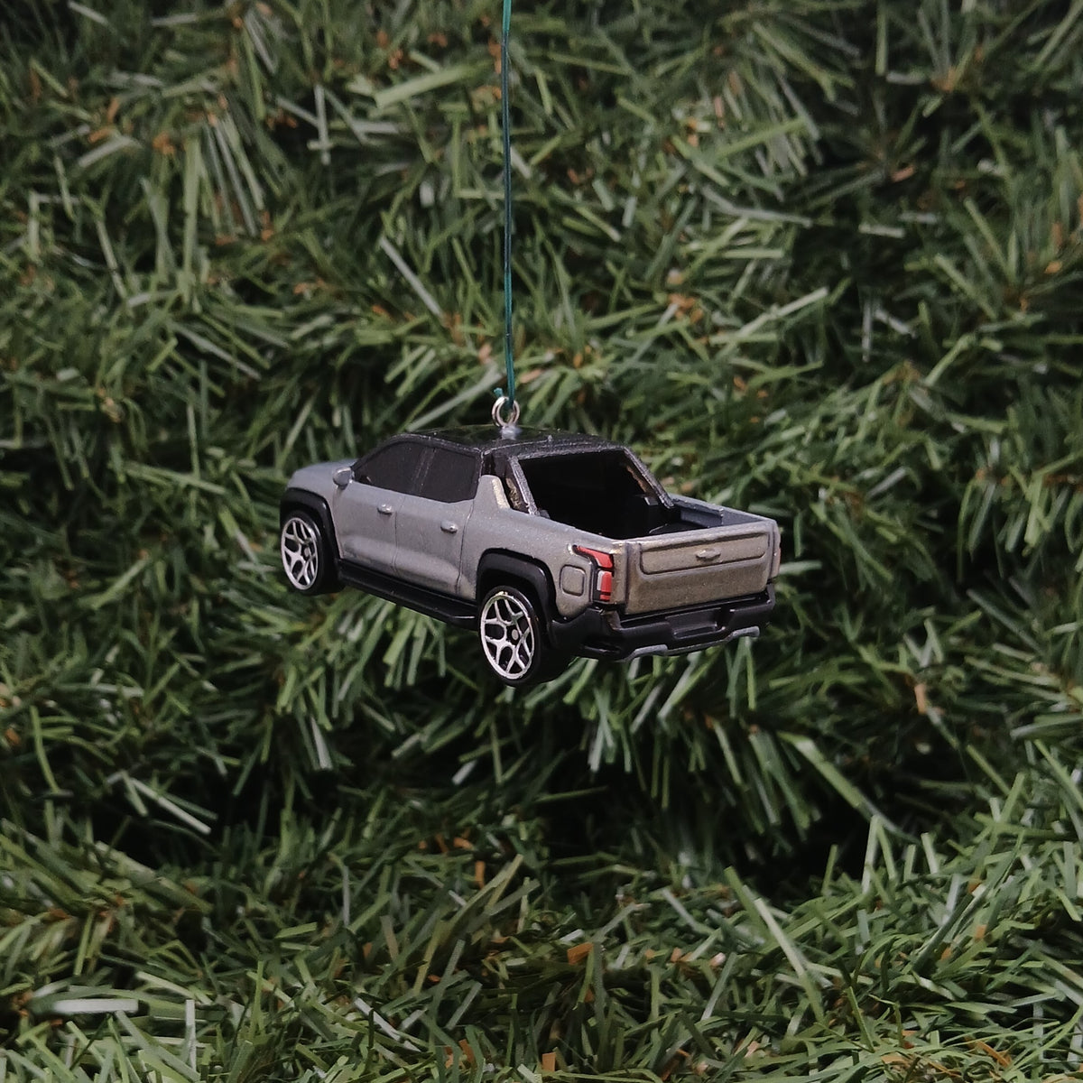 2024 Chevy Silverado EV Ornament Christmas Gift Idea Chevrolet Truck RST Black Orange Blue Gray Silver 2025