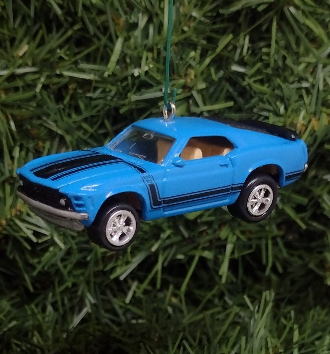 Ford Mustang Ornament 1970 Boss 302 Christmas Tree Decoration Unique Gift Idea Blue