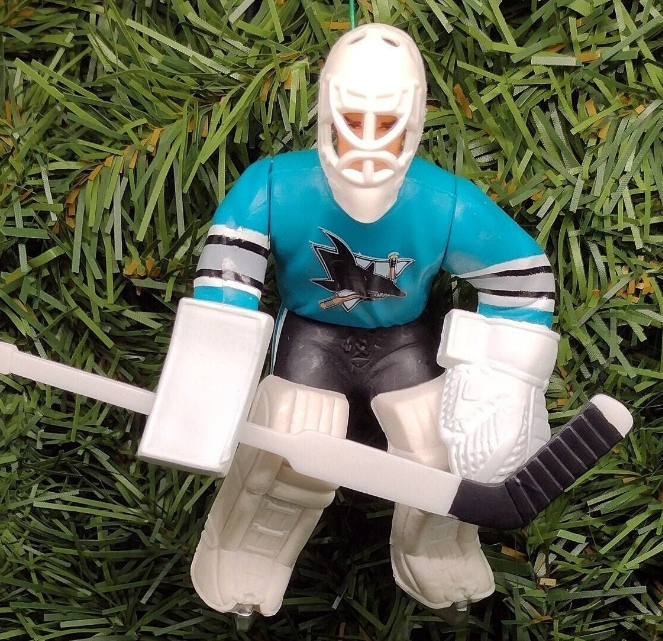 SAN JOSE SHARKS ornaments Christmas tree decoration Arturs Irbe Sandis Ozolinsh nhl hockey unique Xmas gift idea