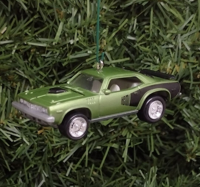 Plymouth Barracuda Ornament 1971 Hemi Cuda Mopar Christmas Tree Decoration Unique Gift Idea Green