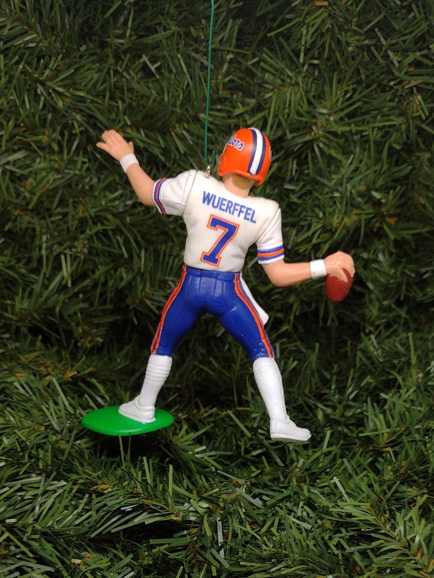 FLORIDA GATORS Christmas tree ornament Danny Wuerffel NCAA football figure unique Xmas gift idea heisman winner