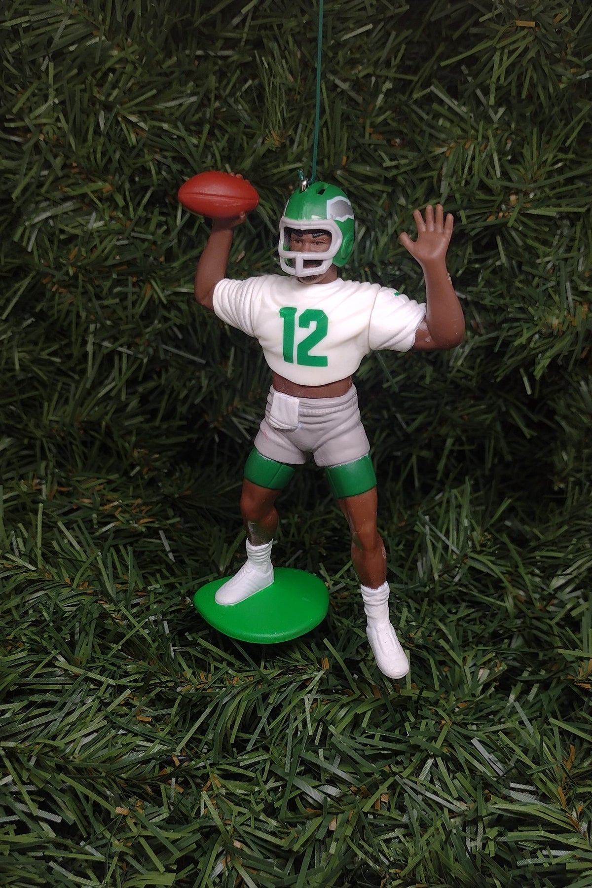 PHILADELPHIA EAGLES NFL Ornament Christmas Gift Randall Cunningham Football Figure