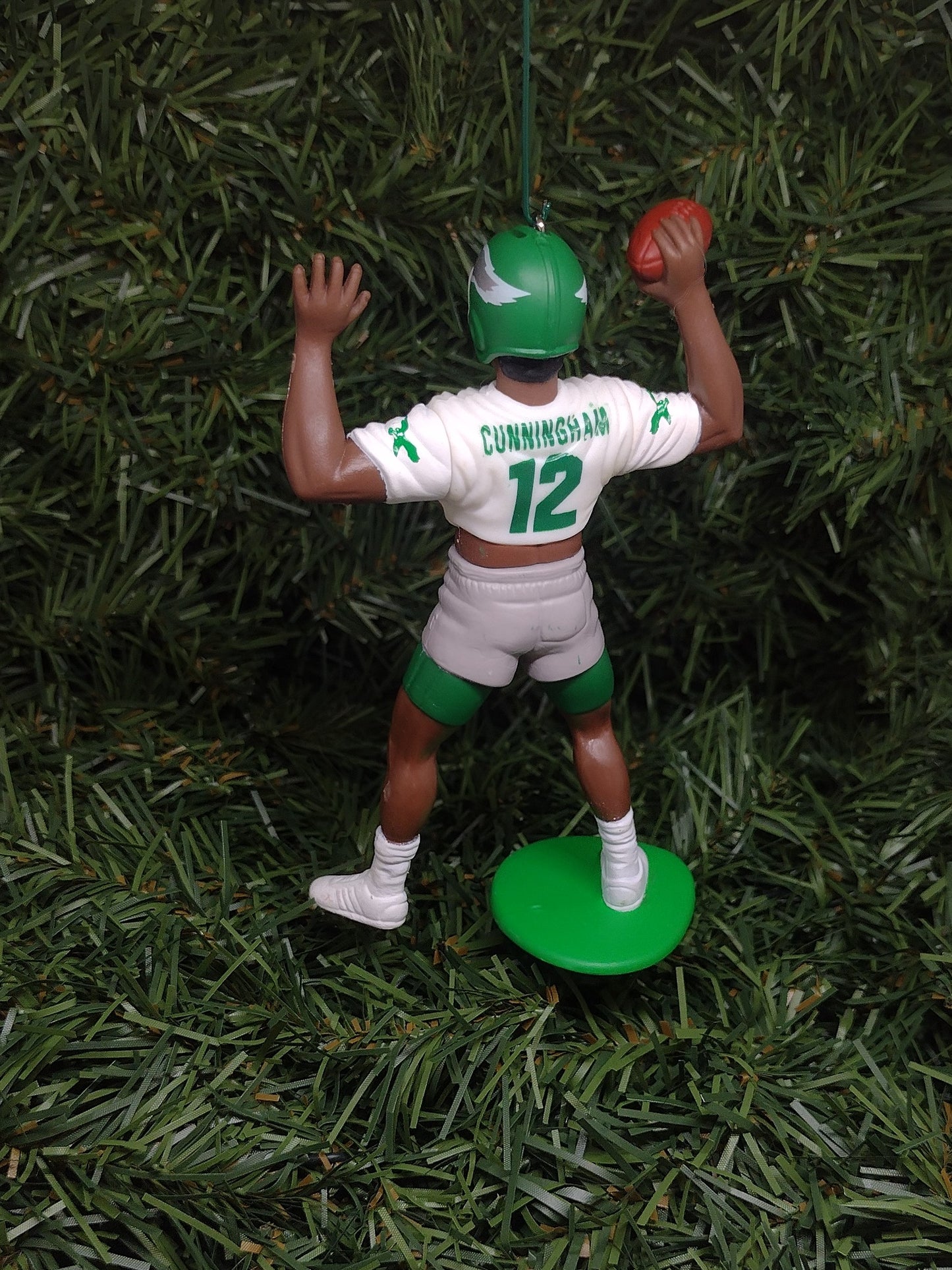 PHILADELPHIA EAGLES NFL Ornament Christmas Gift Randall Cunningham Football Figure