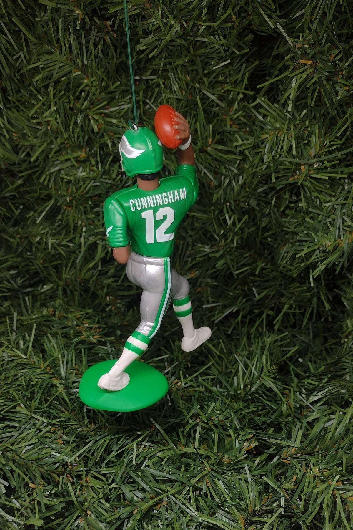 PHILADELPHIA EAGLES NFL Ornament Christmas Gift Randall Cunningham Football Figure