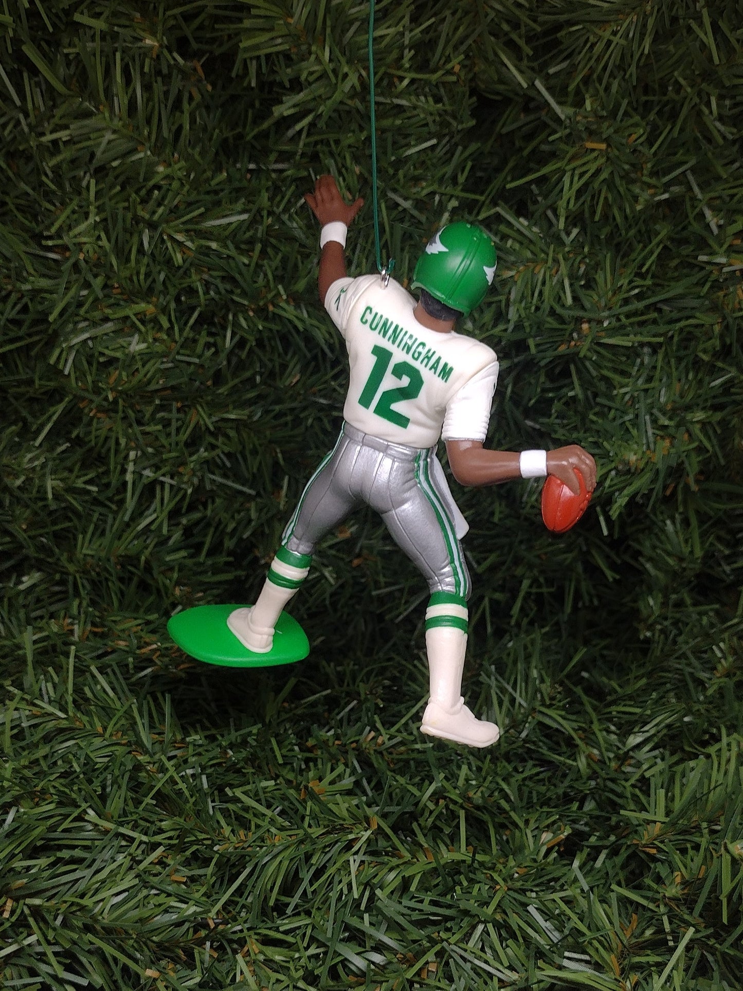 PHILADELPHIA EAGLES NFL Ornament Christmas Gift Randall Cunningham Football Figure