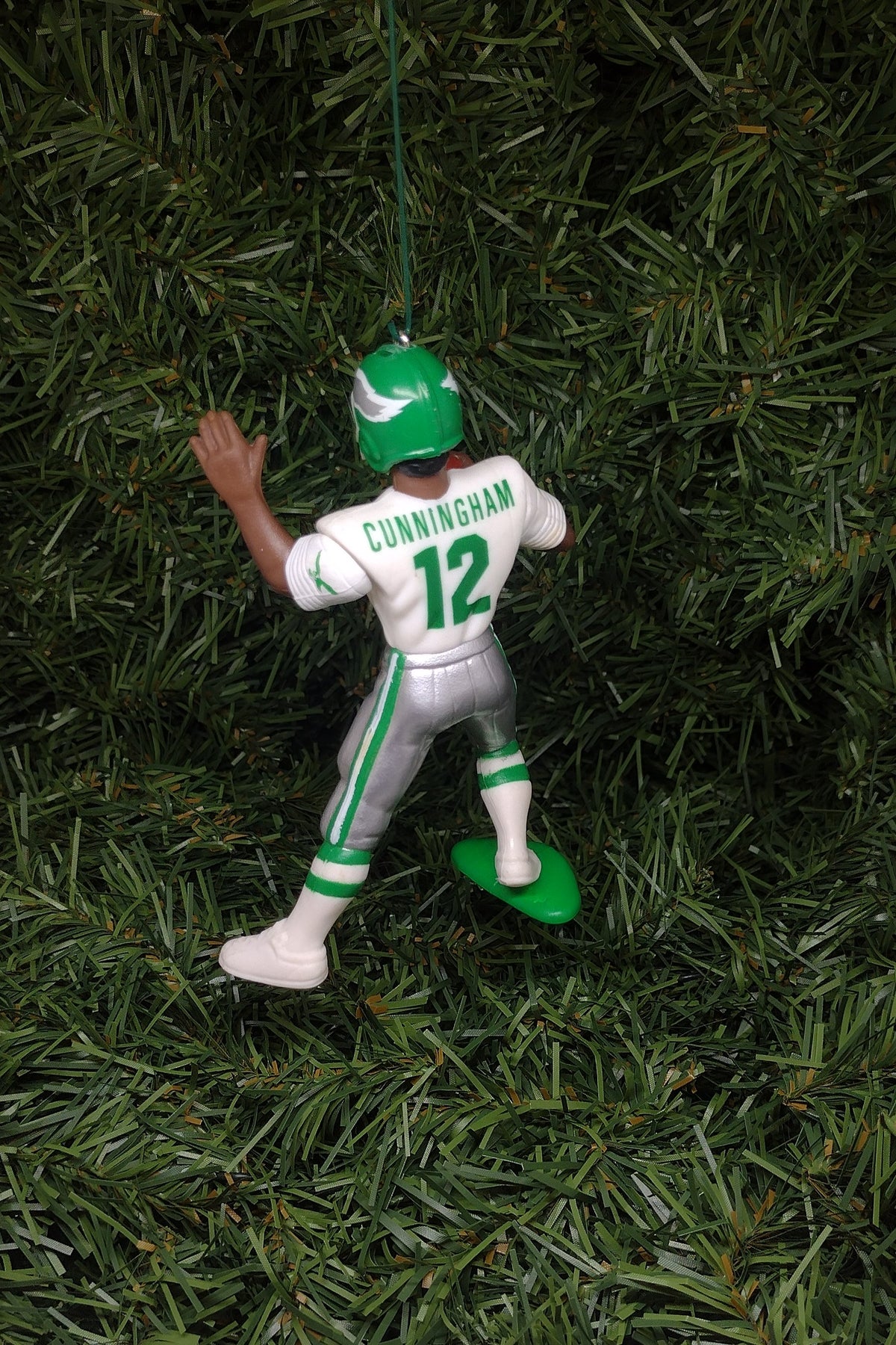 PHILADELPHIA EAGLES NFL Ornament Christmas Gift Randall Cunningham Football Figure