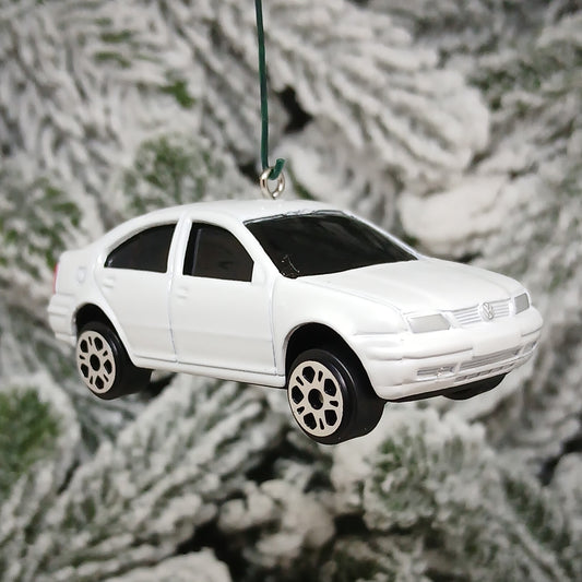 VW Jetta Ornament Christmas Gift Volkswagen Xmas Tree Decoration White Licensed