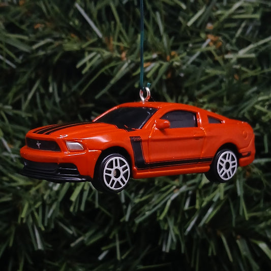 Ford Mustang Boss 302 Ornament Christmas Tree Decoration Xmas Gift Orange