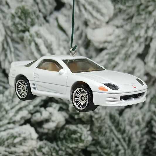Mitsubishi 3000GT Christmas Ornament Gift Idea Unique Xmas Tree Decoration White 1994 1995 1996 1997