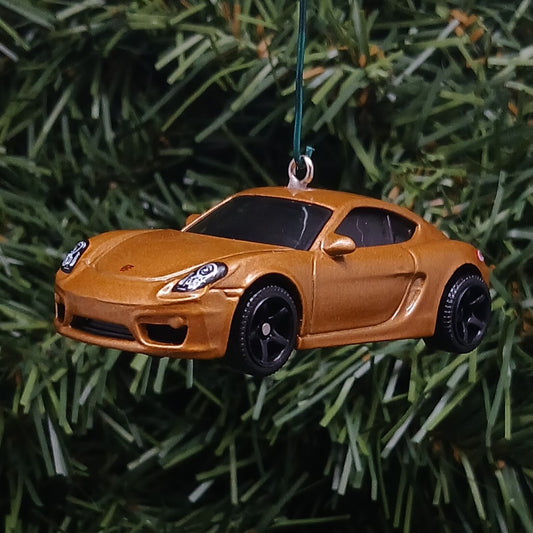 Porsche Cayman Ornament Christmas Tree Decoration Unique Gift 718 Copper/Brown